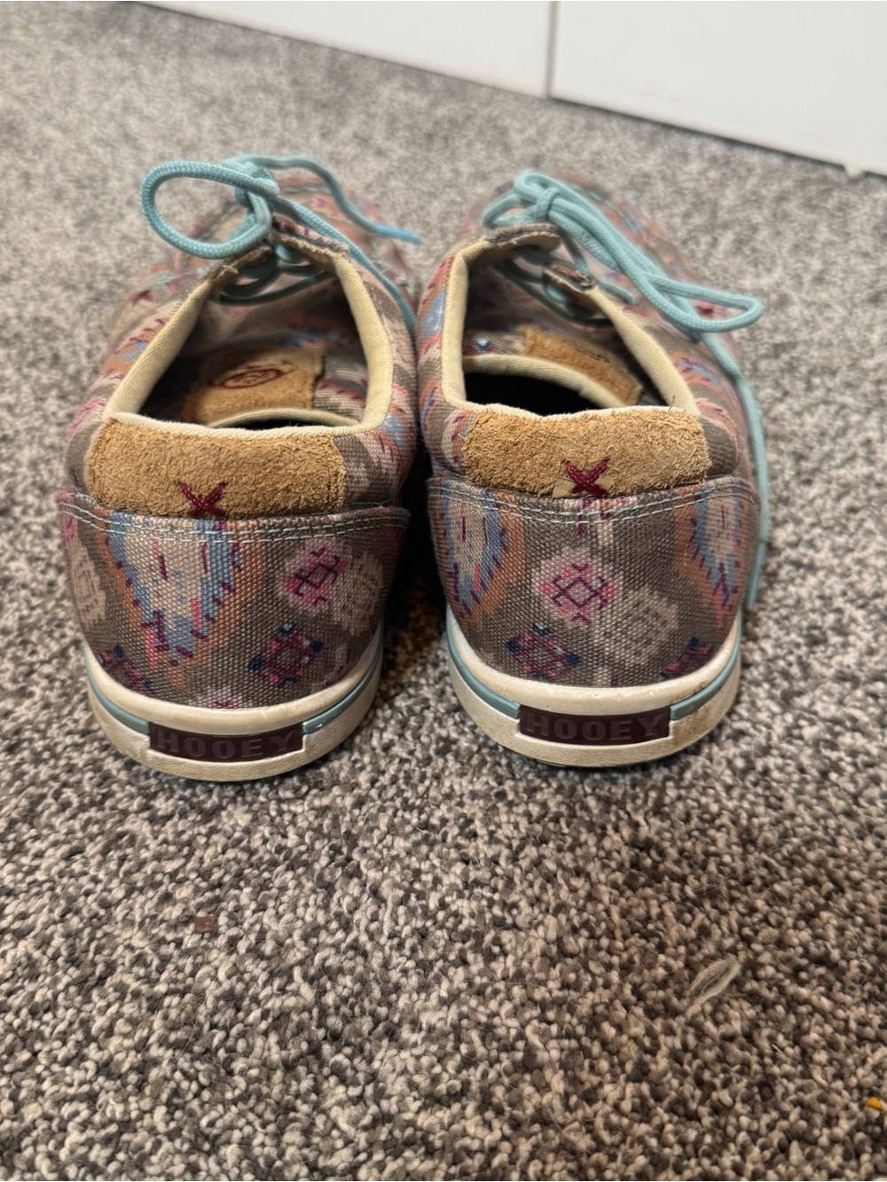 Twisted X Hooey Womens 9.5 Aztec Southwest Canvas Loper Shoes - Picture 3 of 8